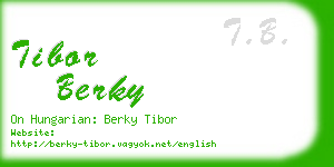tibor berky business card